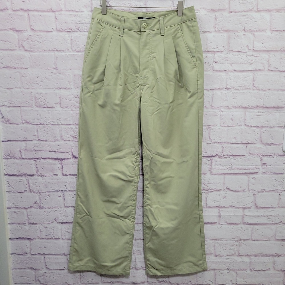 Vans Alder Relaxed Pleated Chino Pants Womens 27 High Rise Workwear Gorpcore Y2K